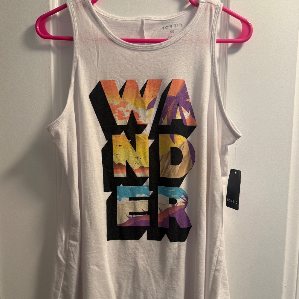 TORRID Women's WANDER Workout Tank Top, Size 00, NEW NWT!